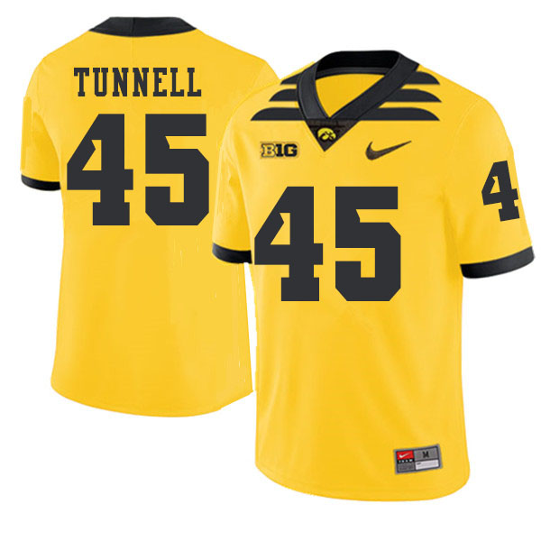 2019 Men #45 Emlen Tunnell Iowa Hawkeyes College Football Alternate Jerseys Sale-Gold